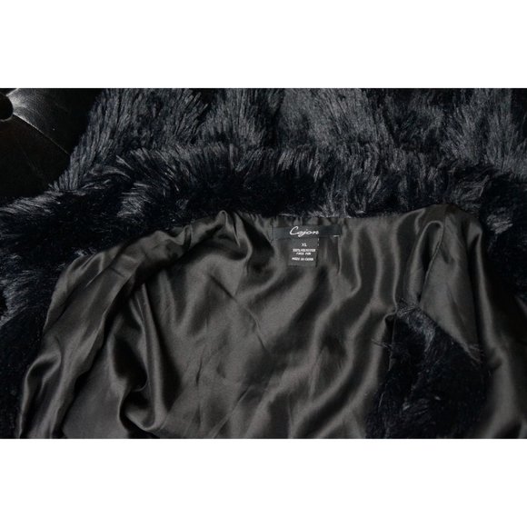 Faux Fur Vest, Black - Picture 4 of 4